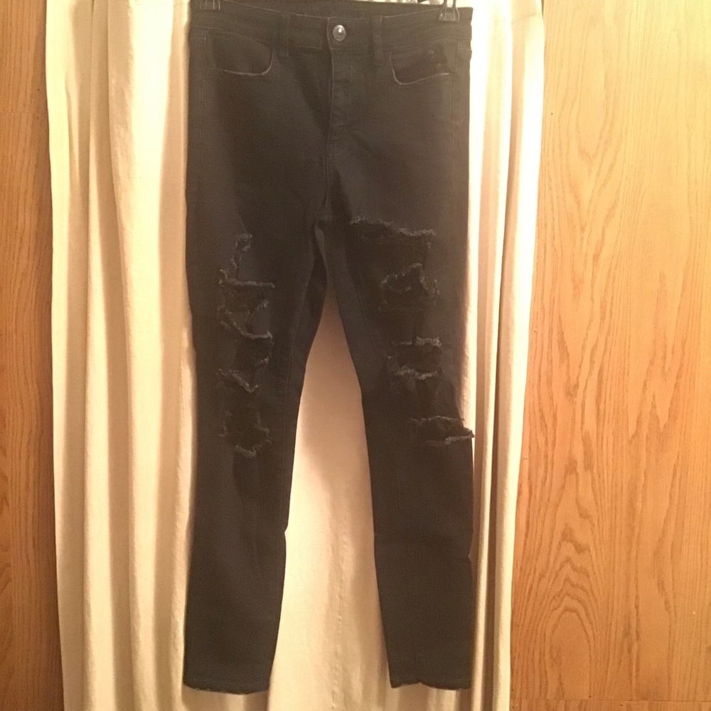 American Eagle black high rise Next Level stretch size 10 jeans